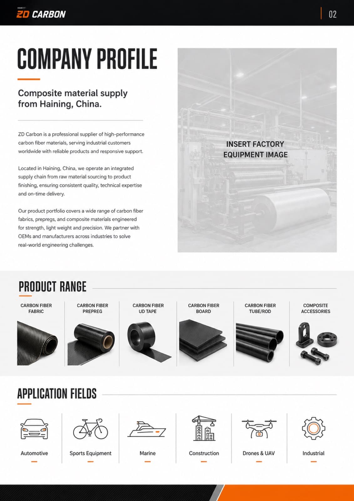 Sample COA preview for carbon fiber material quality control
