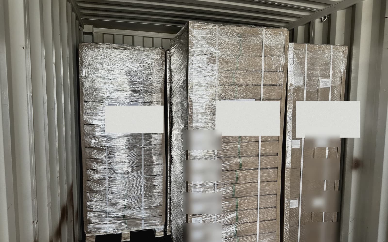 Warehouse packaging example for carbon fiber material quality control